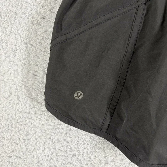 Lululemon Tracker Short Black High Rise Athletic Running Shorts Womens Size 10 - Picture 8 of 9